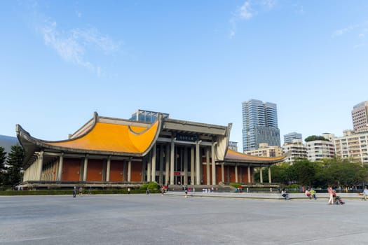 Taipei, Taiwan 18 January 2024: Sun Yat Sen memorial hall in Taipei City