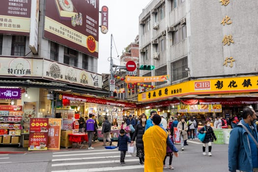 Taipei, Taiwan 26 January 2024: Lunar new year traditional market in Dihua street at Taipei City