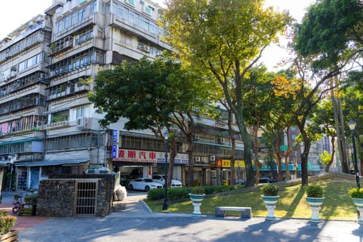 Taipei, Taiwan 18 January 2024: Taipei city with the green park