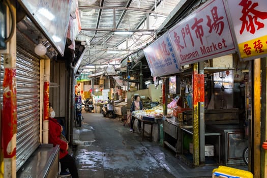 Taipei, Taiwan 05 February 2024: Donmen market in Taipei city of Taiwan
