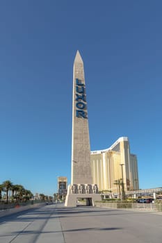 Las Vegas, USA - May 25, 2022: Luxor is a hotel and casino situated on the southern end of the Las Vegas Strip in Paradise, Nevada, USA.