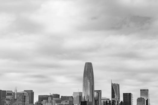 San Francisco, USA - June 5, 2022: view of modern skyline of San Francisco with Sskyscraper