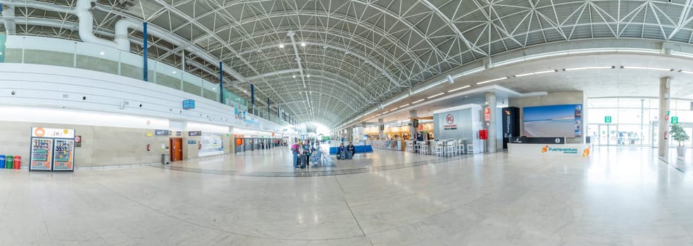 Puerto del Rosario, Spain - January 30, 2023: Fuerteventura Airport, also known as El Matorral Airport, is an airport serving the Spanish island of Fuerteventura with a number of more than 3 million passengers per year.