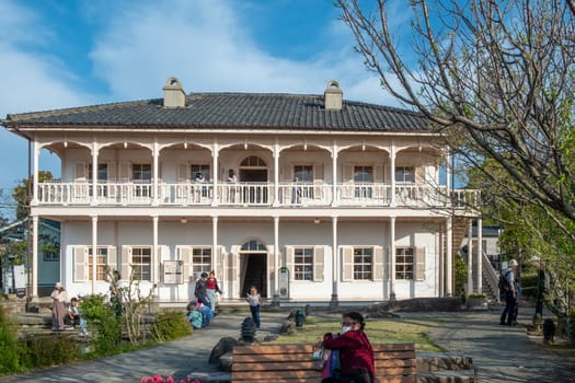 Nagasaki, Japan - April 1, 2023: Former Mitsubishi second dock House in Glover Garden in Nagasaki, Japan.
