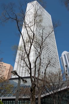 Tokyo, Japan - March 19, 2023: Shinjuku Sumitomo Building in Shinjuku, Tokyo, Japan.