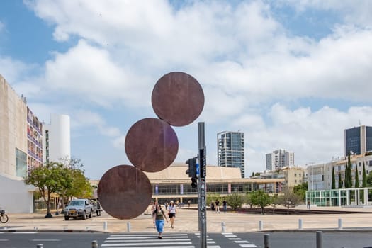 Tel Aviv, Israel - May 18, 2023: The Culture Palace or Charles Bronfman Auditorium is the biggest concert hall in Tel Aviv, Israel, and home to the Israel Philharmonic Orchestra.
