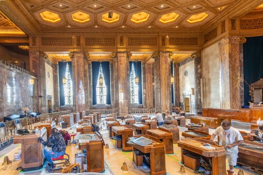 Baton Rouge, USA - October 23, 2023: inside the state capitol building in Baton Rouge, USA.