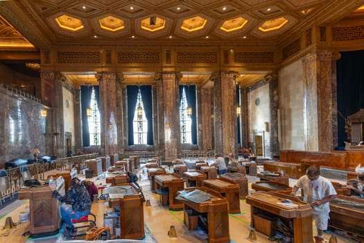 Baton Rouge, USA - October 23, 2023: inside the state capitol building in Baton Rouge, USA.