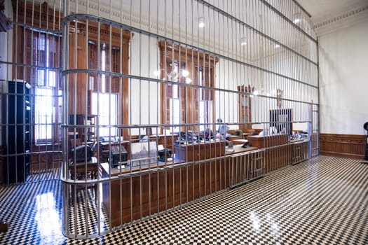 Austin, Texas - November 3, 2023: inside the state capitol building in the state treasury of Texas in Austin, USA.