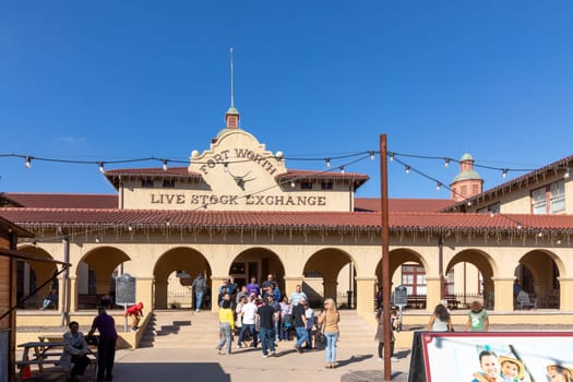 Fort Worth, Texas - November 4, 2023: The Live Stock Exchange building located in the famous Stockyards is now home to the North Fort Worth Historical Society Museum, Ft Worth, Texas
