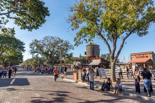 Fort Worth, Texas - November 4, 2023: The stockyards train station located in the famous Stockyards is now home to the North Fort Worth Historical Society Museum, Ft Worth, Texas, USA.