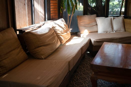 Interior inside of  vintage thai house, stock photo