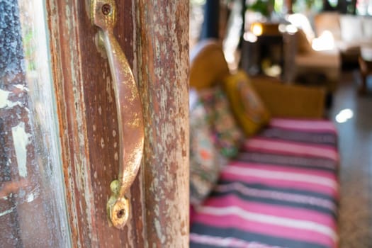 Interior inside of  vintage thai house, stock photo