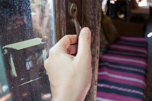 Interior inside of  vintage thai house, stock photo