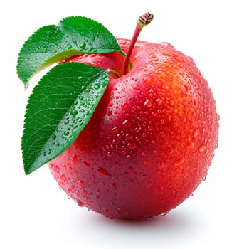 Southern fruit nectarine on white isolated background AI generated image