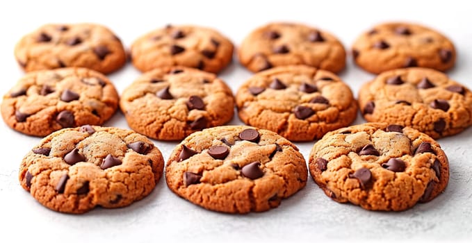 Classic American chocolate chip cookies AI generated image