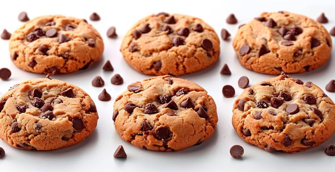 Classic American chocolate chip cookies AI generated image