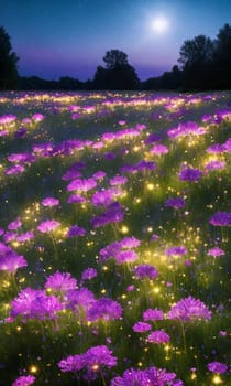 Stardust Meadow. At twilight, a meadow blooms with luminescent flowers. Each petal holds stardust, and as night falls, they release their magic. The otherworldly glow and the promise of wishes granted.