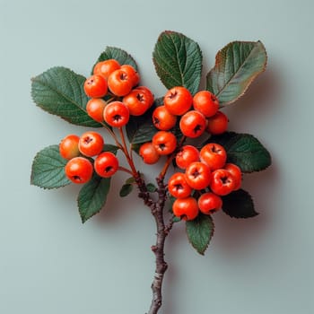 Rowan on a white isolated background AI generated image
