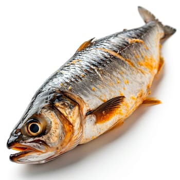 Herring on a white isolated background AI generated image