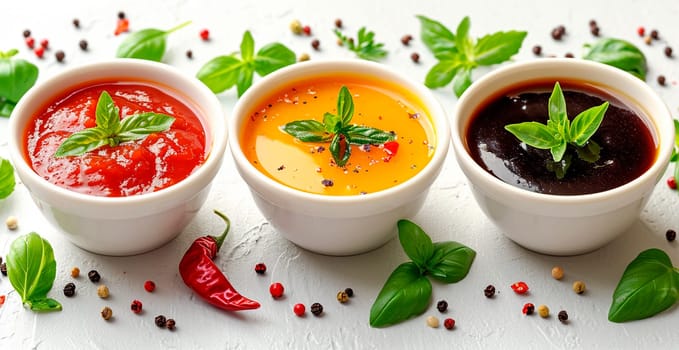 Various sauces and spices AI generated image