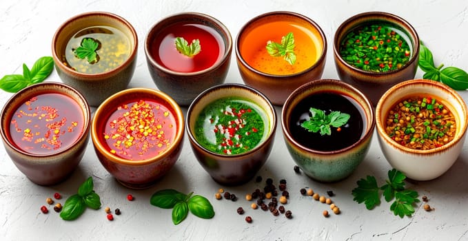 Various sauces and spices AI generated image