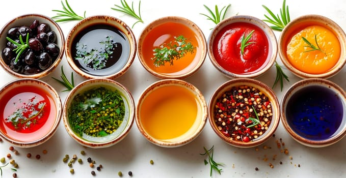 Various sauces and spices AI generated image