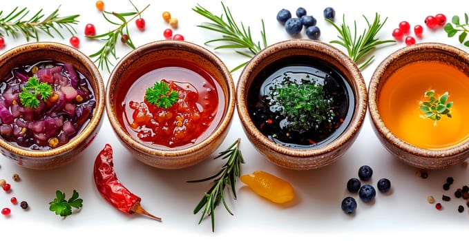 Various sauces and spices AI generated image