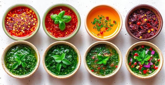 Various sauces and spices AI generated image