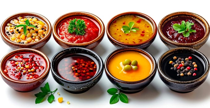 Various sauces and spices AI generated image