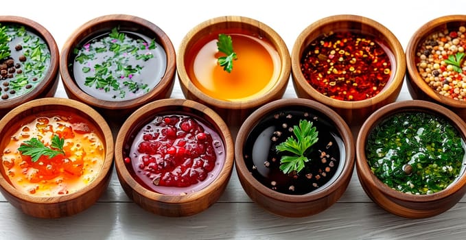 Various sauces and spices AI generated image