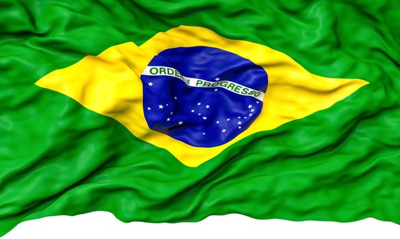 Celebrating brazilian independence day with the vibrant movement of the brazilian flag waving in the wind 3d render