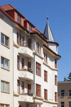 Old residential building, Rostock, Mecklenburg-Vorpommern, Germany, Europe