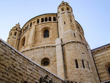Jerusalem, Israel - May 23, 2013: The city of Jerusalem, sights of the city and Israel, religious symbols and buildings in the streets of the city.