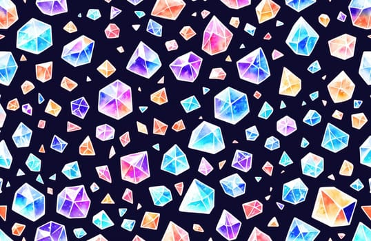 watercolour style, seamless, gem, crystal, gems, crystals, design, prints, texture