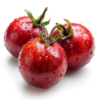 Tamarillo, exotic fruit on white isolated background AI generated image