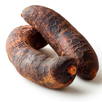 Tamarind on white isolated background AI generated image