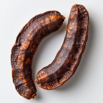 Tamarind on white isolated background AI generated image