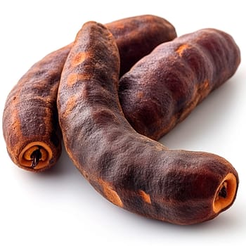 Tamarind on white isolated background AI generated image