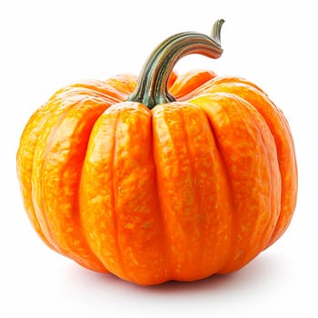 Studio shot of a beautiful decorative pumpkin on a clean white isolated background AI generated image