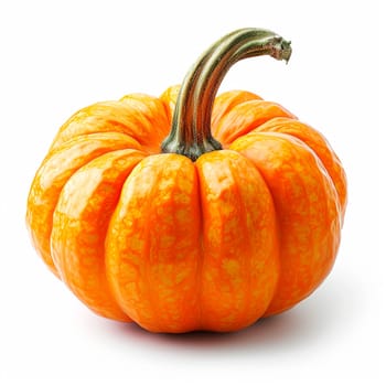 Studio shot of a beautiful decorative pumpkin on a clean white isolated background AI generated image