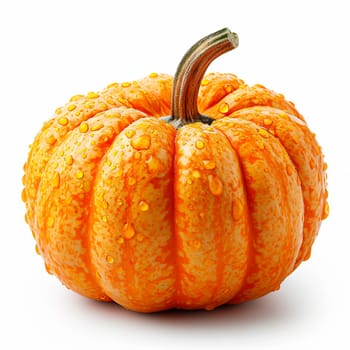 Studio shot of a beautiful decorative pumpkin on a clean white isolated background AI generated image