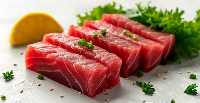 Tuna fillet cooked with spices AI generated image
