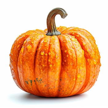 Studio shot of a beautiful decorative pumpkin on a clean white isolated background AI generated image