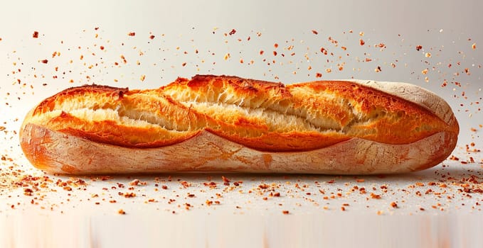 French baguette, bread and flour product AI generated image