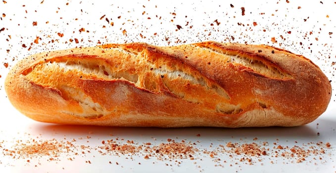 French baguette, bread and flour product AI generated image