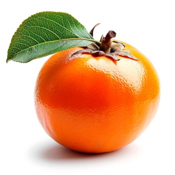 Persimmon on a white isolated background AI generated image