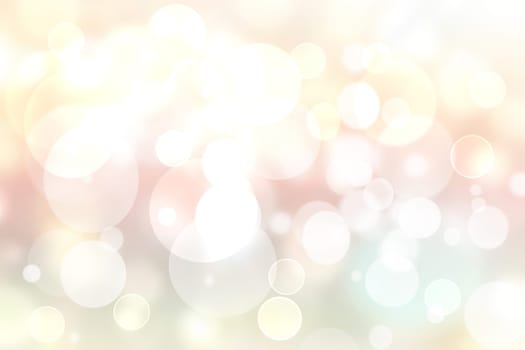 Abstract blurred fresh vivid spring summer light delicate pastel yellow pink orange turquoise bokeh background texture with bright circular soft color lights. Beautiful backdrop illustration.spring, summer