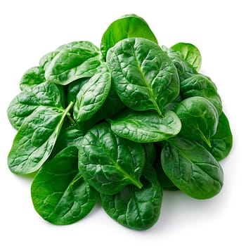 Spinach on white isolated background AI generated image