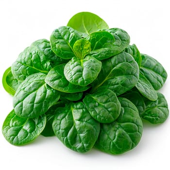 Spinach on white isolated background AI generated image